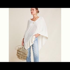 Anthropologie Poncho with ruffled hem